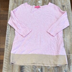 Lilly Pulitzer Pink and tan sweater